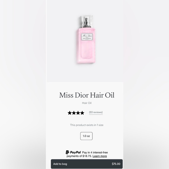 Miss Dior Pink Hair Oil